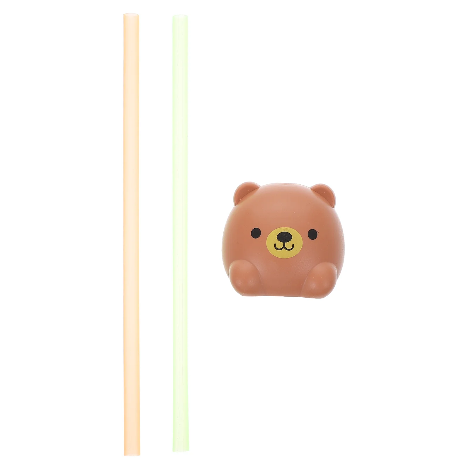 

1 set Animal Sounding Straws For Kids Reusable Cartoon Drinking Tube Bpa Free Washable Smooth Wall Baby Learning With Sound