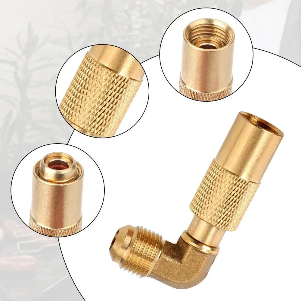 النحاس البروبان الكوع محول 3/8 "ذكر مضيئة الضغط المنخفض تحويل المناسب RV البروبان الكوع محول لبلاكستون 17in/22in #6