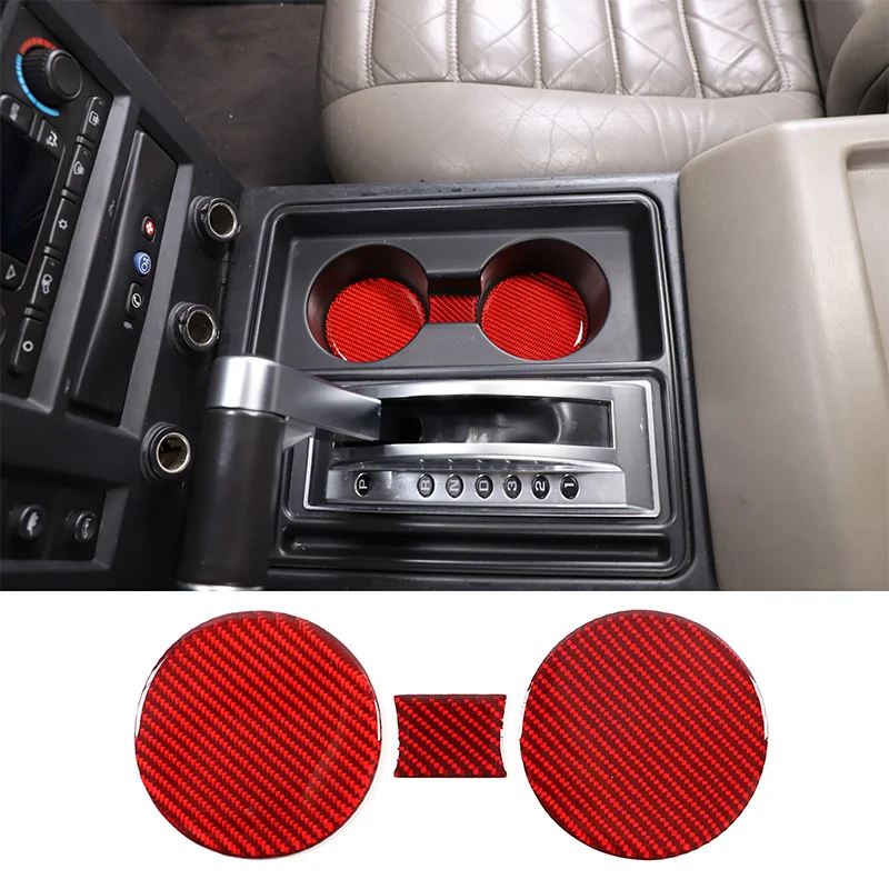 

For Hummer H2 2003-2007 soft carbon fiber central control water cup groove pad interior anti-scratch sticker car accessories