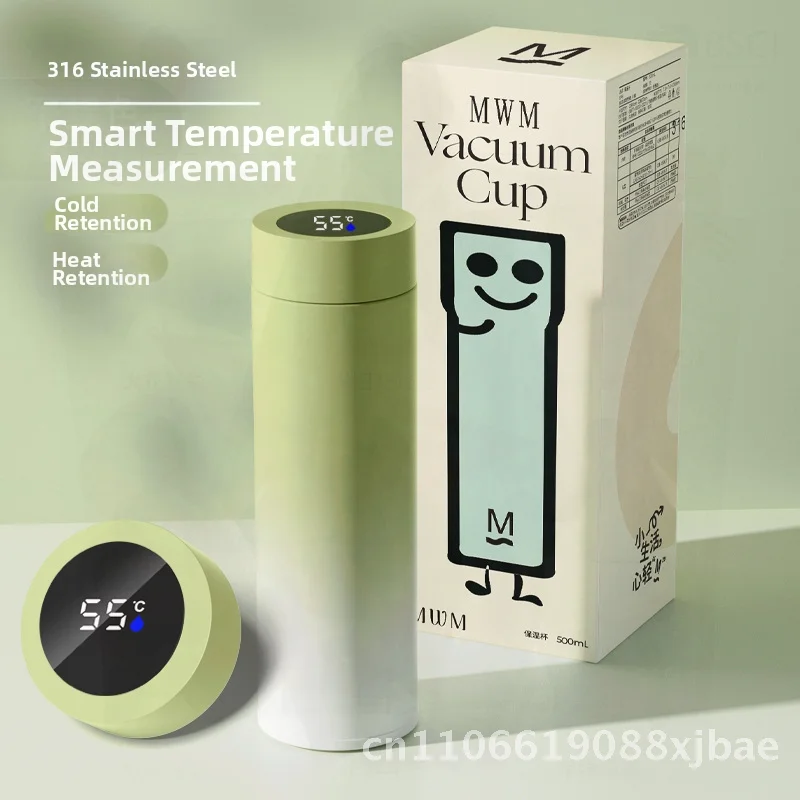 

Умный дисплей температуры, термос, чашка из нержавеющей стали 316, большая емкость, изолированная бутылка для воды для мужчин и женщин, деловой подарок с