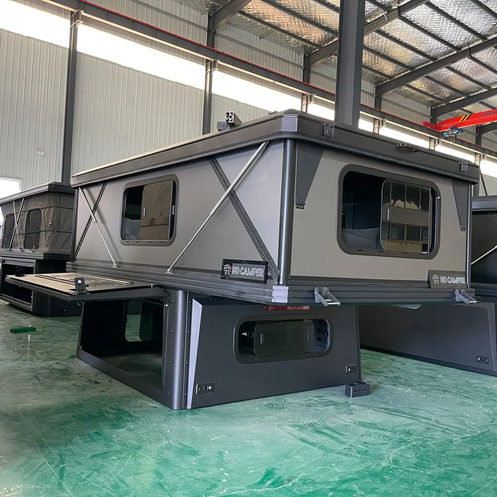 Hard Wall Truck Camper, for Toyota Hilux Tacoma, Lightweight Aluminum Slide-in RV, Off-Road Camping Box, Overland Touring