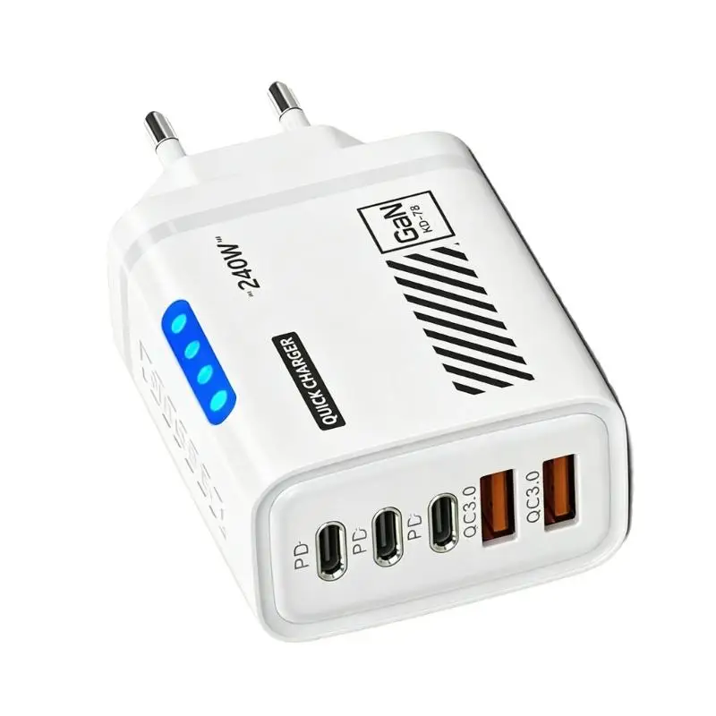 Y1UB USB 3PD Wall Chargers With Intelligent 12-15W Power Delivery Type C Charging Station For Multiple Devices Fast Charging