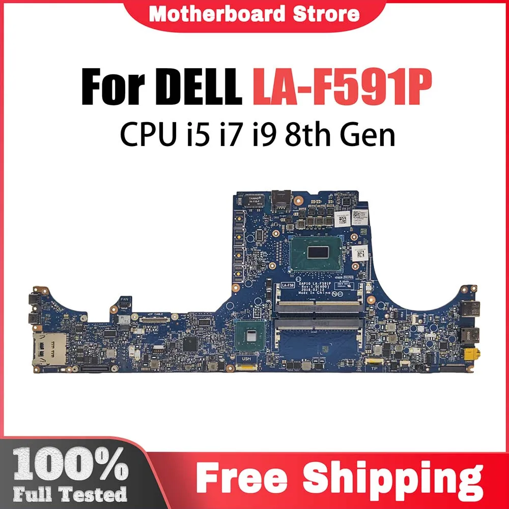 LA-F591P Notebook Motherboard For Dell Precision 7530 Laptop Mainboard CN-02NRRM 2NRRM with E-2176 E-2186 I5 8th CPU