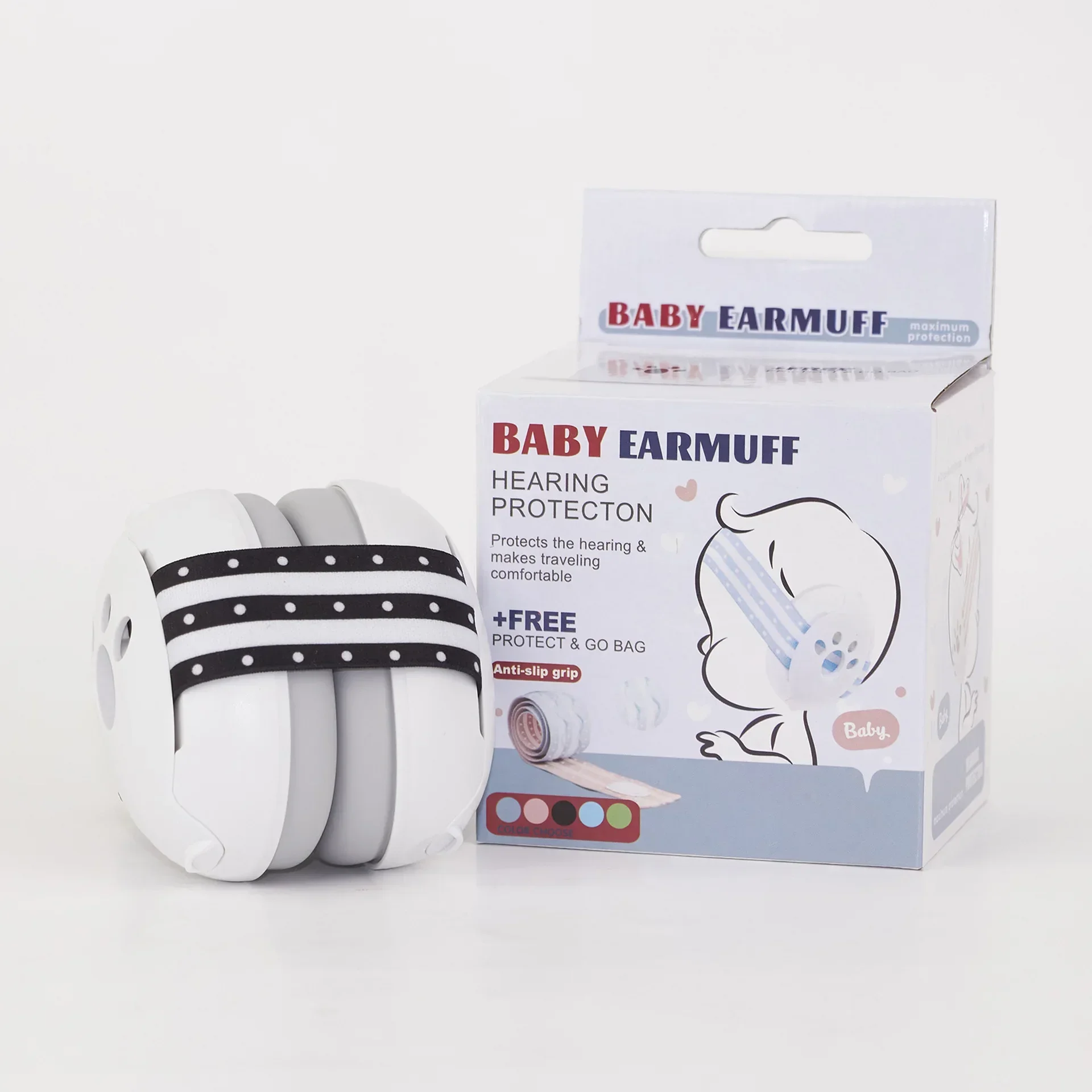 Noise-canceling earmuffs for babies and toddlers Baby hearing protection headphones Prevent hearing loss Improve sleep