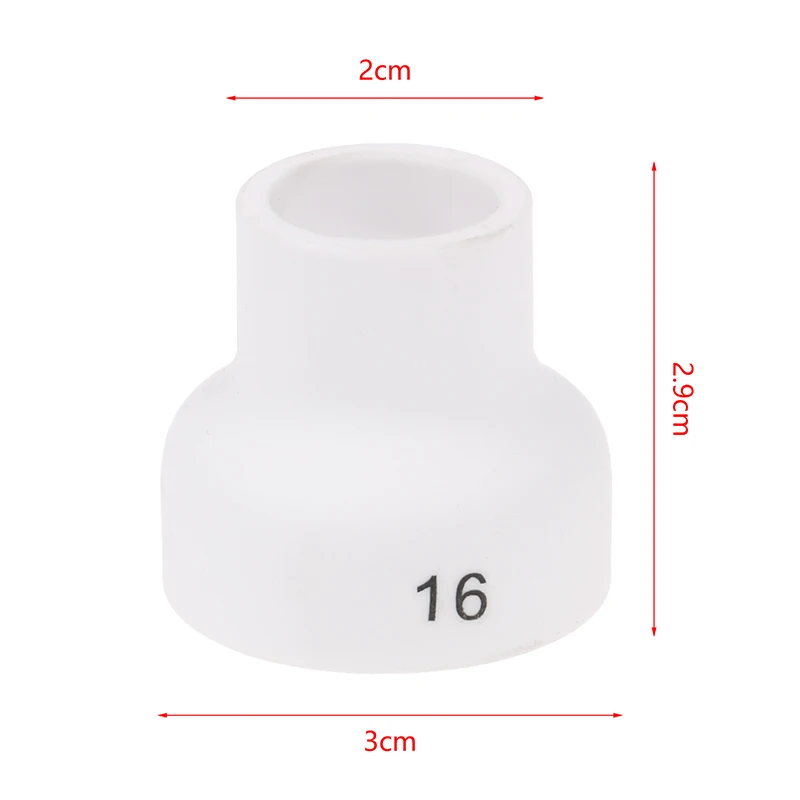 Imagem -02 - Cerâmica Bico Alumina Copo para Wp9 20 17 18 26 Tig Tocha de Soldagem 12 16 Cerâmica Branco Tig Soldagem Copo 1pc 12 16 Branco