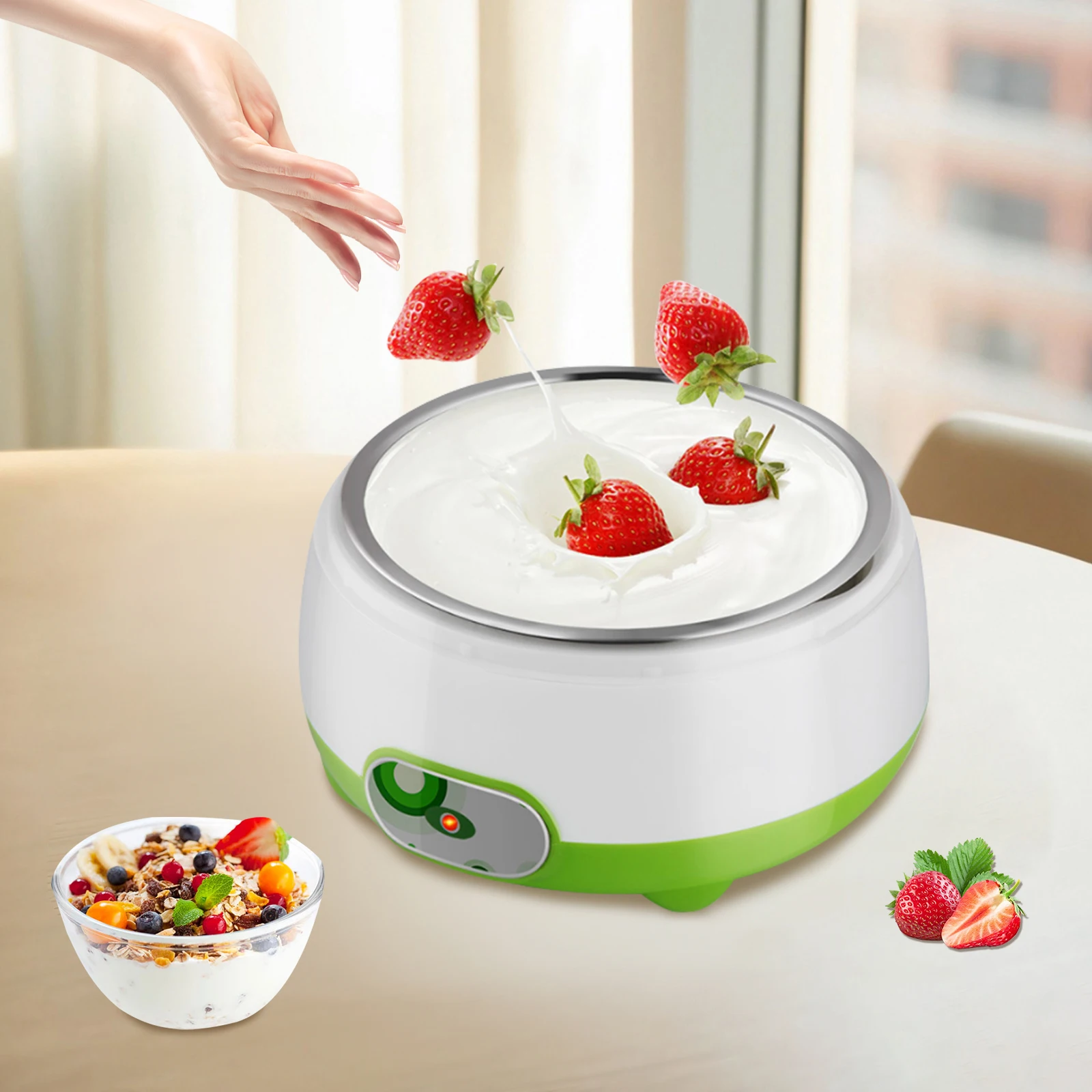 

1L Yogurt Maker 110v Portable Yogurt Machine Rice Wine Natto DIY Maker Machine for Home Kitchen Party
