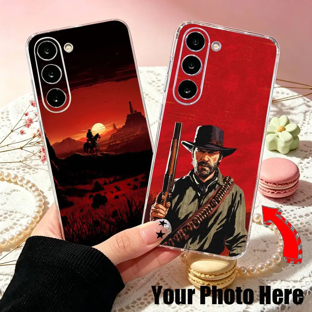 Coque de téléphone en silicone souple transparente RDR2 Redemptions Game pour Samsung A10,12,20,21S,30,31,40,50,51,52,70,71