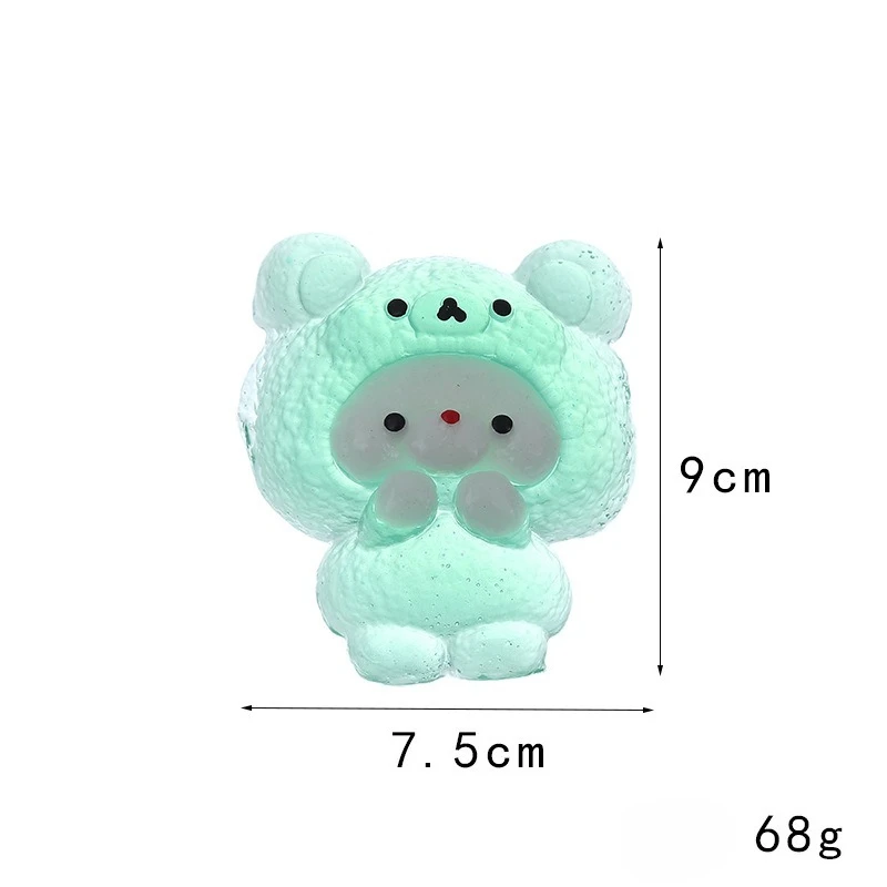 1 pz Spremere Giocattoli Orsetto Simpatico Cartone Animato TPR Materiale Alleviare Lo Stress Giocattolo Regalo Di Compleanno per Ragazzi e Ragazze Agitarsi Giocattoli