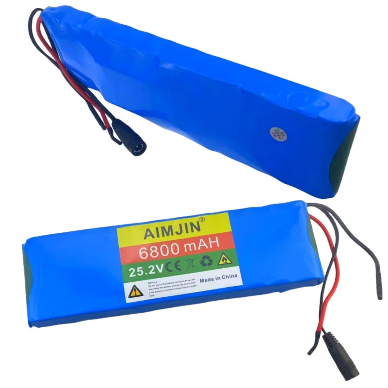 6S2P 25.2V 6.8Ah 18650 Lithium Ion Battery Pack 24V 6800mAH with BMS + Charger