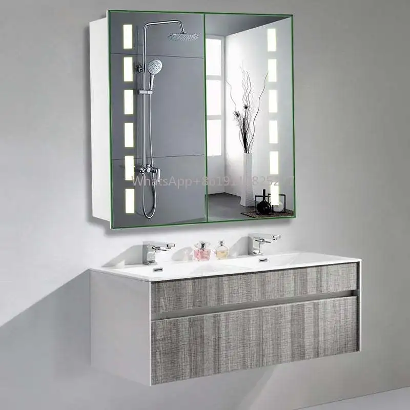 Luxury Modern Matte Floating Bathroom Vanity Mirror Cabinet Wall Mounted Bathroom Cabinet Set