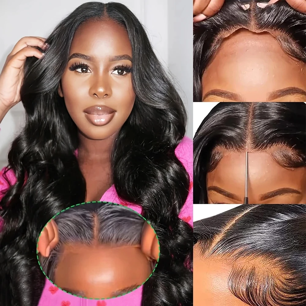 CEXXY Glueless Wig Ready To Wear 7x5 Lace Closure Wig Body Wave Glueless Wig Human Hair No Glue Pre Cut Lace Wig 250% Density