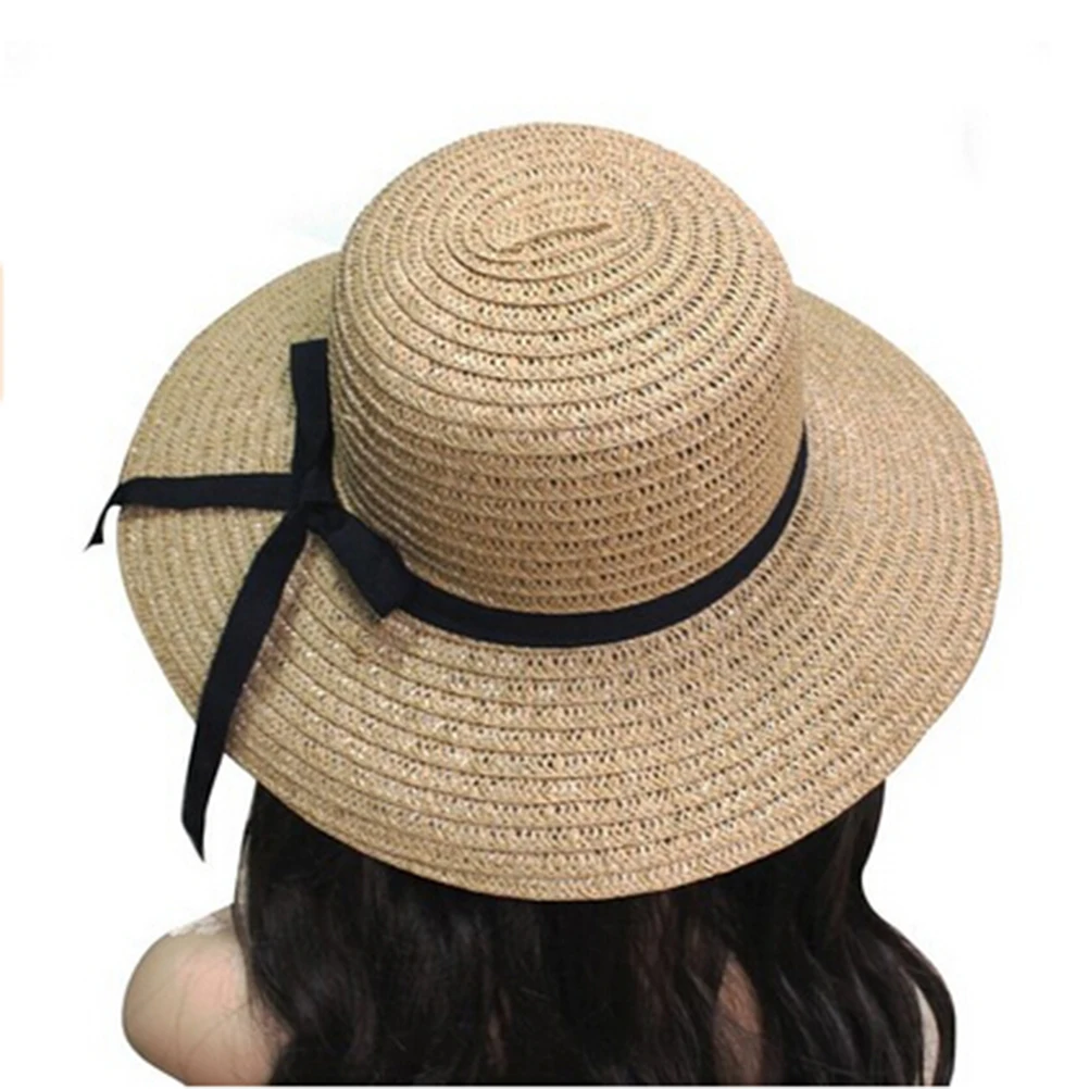 

Straw Blend Brim Hat for Women Sun Hat Foldable Women Light Brown 56cm 58cm Head Foldable Beach Summer Style