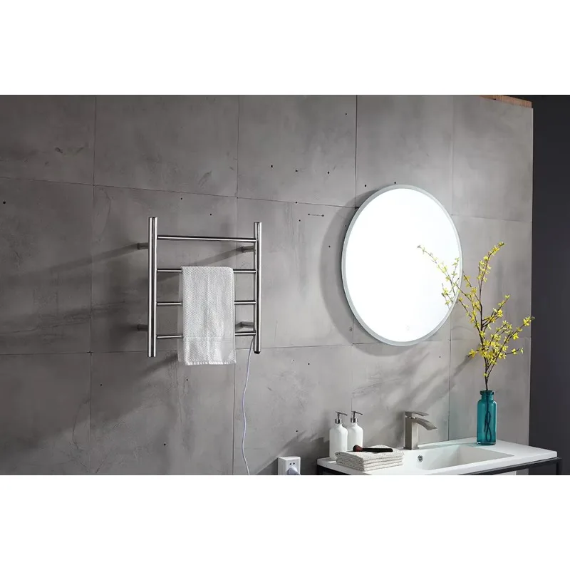 Сушилка для полотенец для ванной комнаты, круглая трубка, настенный радиатор, настенная сушилка с подогревом