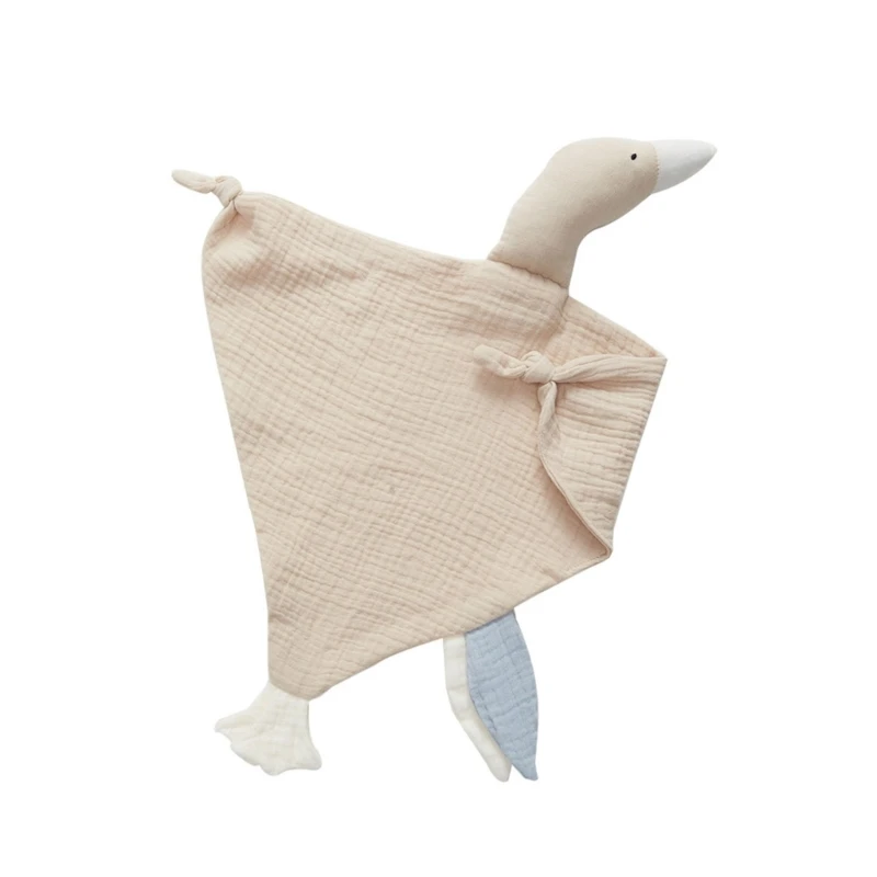 L5YF Infant Soother Bib Mood Appease Bib Animal Shaped Security Blanket for Boy Girl Newborn Multi-layer Pacify Handkerchief