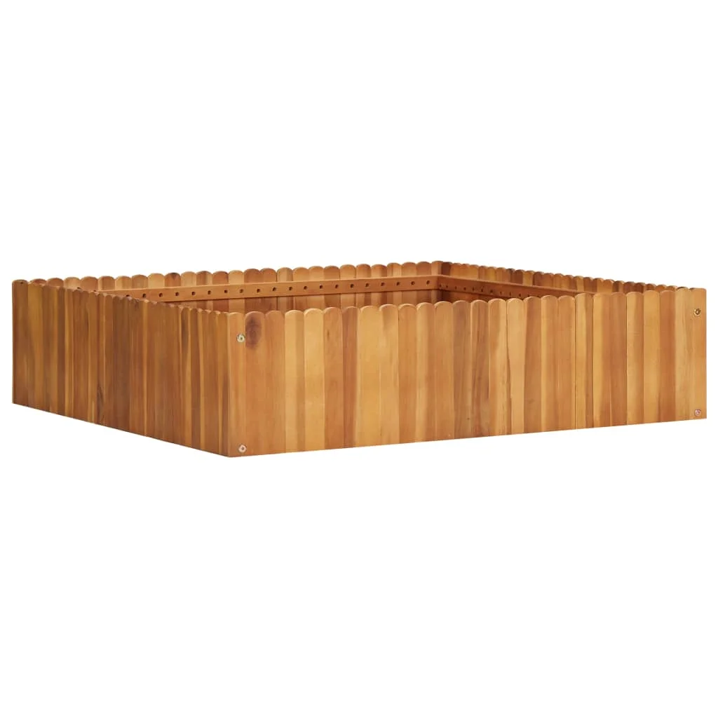 

Garden Raised Bed 39.3"x39.3"x9.8" Solid Acacia Wood Basket/Planter/Raised Vegetable Bed