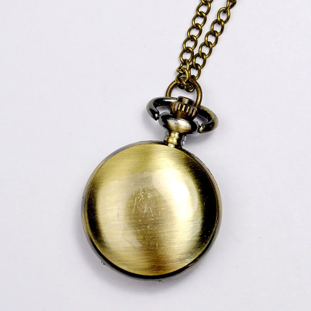 Vintage Cao Cấp Mặt Thạch Anh Đồng Hồ Bỏ Túi Cho Nam Nữ Hoa Khắc Ốp Lưng Fob Mặt Dây Chuyền "Đồng Hồ Cho Bộ Sưu Tập Quà Tặng