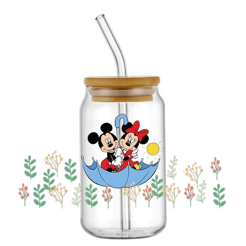 Miniso Cartoon Movie Characters UV DTF Sticker For 16OZ Libbey Glass Cup Can Wrap Transfer Sticker Custom Labels DIY Logo