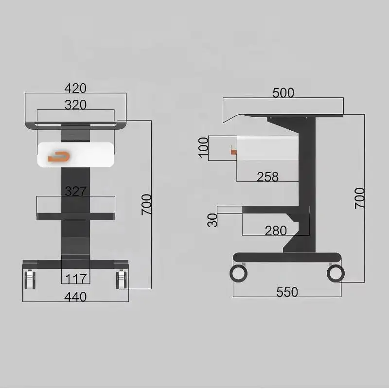 أداة التجميل المعدات الطبية العمودي عربة الصفائح المعدنية الهيكل الجديد قذيفة صغيرة لوحة سميكة أداة التجميل الأثاث #3