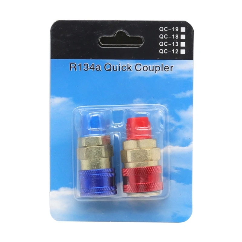 Quick Connectors Fitting Suitable for R134a High Low Manifold Automotive Refrigerant Easy Installation Leak Proof Dropship