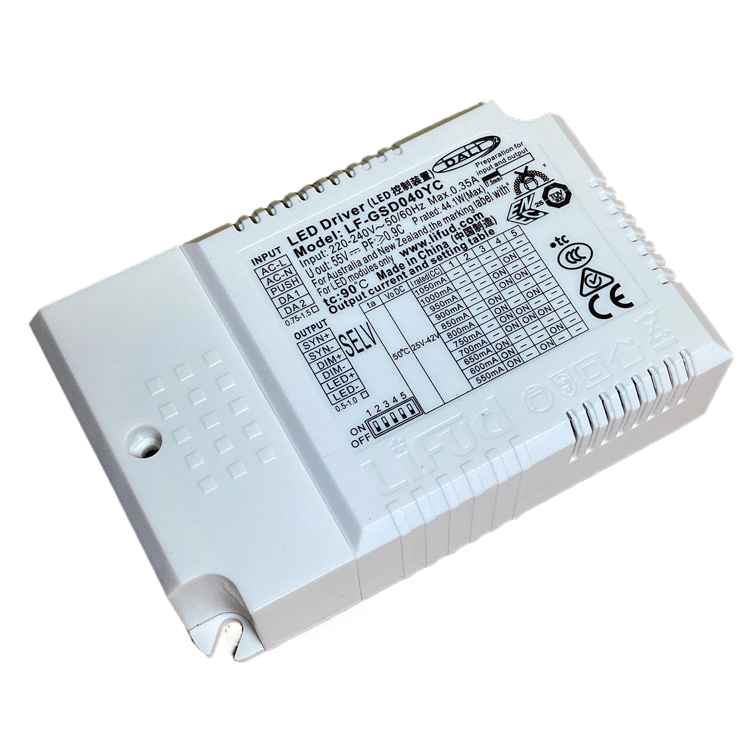 0-10V Dimmable 40W 44W 60W LED Driver DALI Tranformer LF-GSD040YC for LED Panel Lights