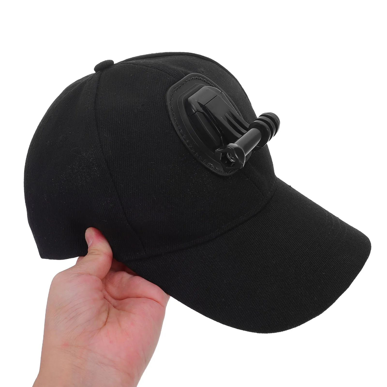 

Sports Camera Cap Baseball Cap with Camera Mount Adjustable Breathable Cotton Dad Hat for Hands-Free Filming Hiking Bike