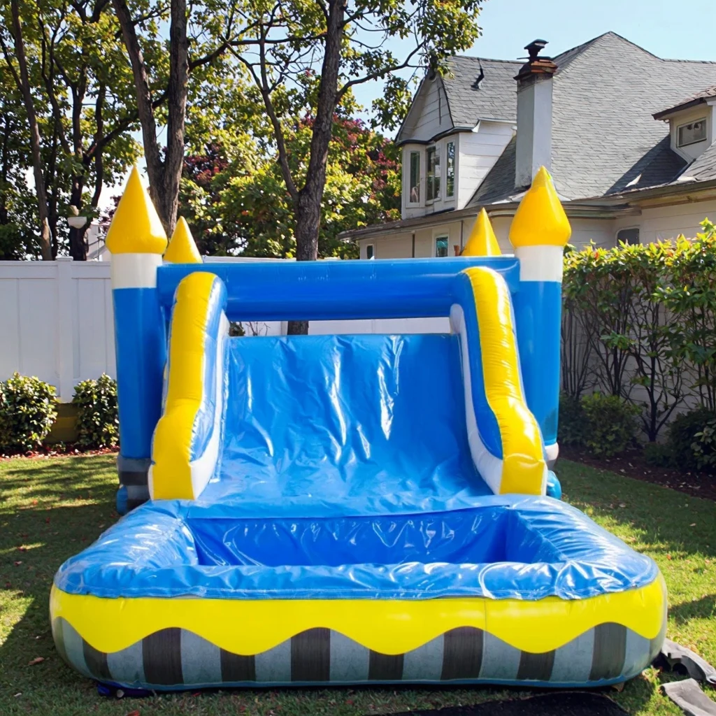 Hot-Selling Blue Inflatable Ca - đánh giá và giá Water Slide Inflatable