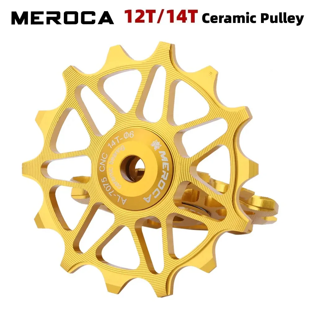 12 14T Road Bike Ceramic Bearing Pulley 8V 9V 10V 11v Rear Derailleur Guide Wheel for Sram Shimano Mountain Bike Derailleur