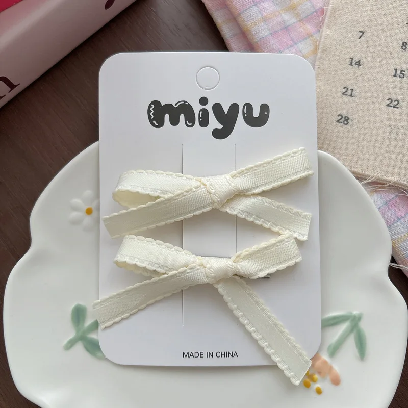 2pcs/set Baby Hair Clip for Girls Ballet Style Solid Color Bangs Clips Princess Small Fresh Hair Accessories Kids Headdress image 5