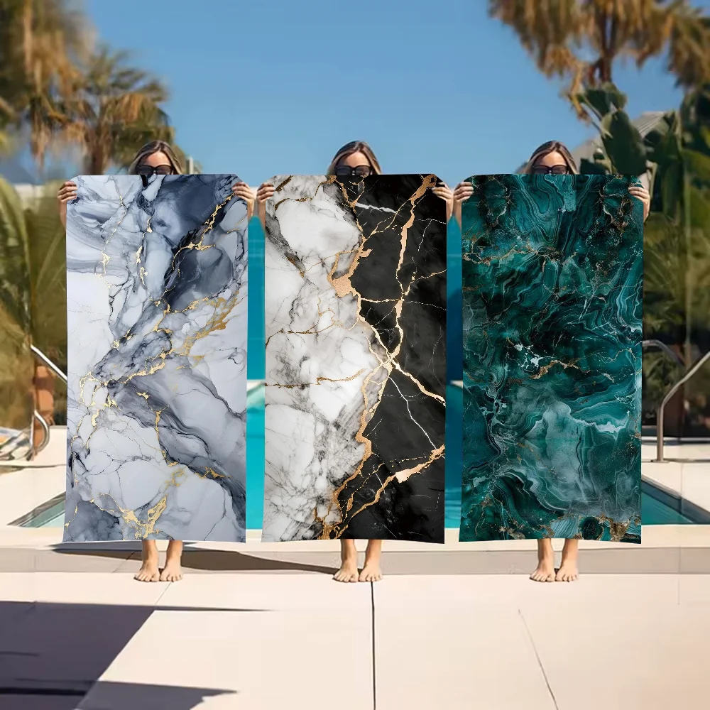 

Marble Towel Beach Towel Large Size Outdoor Travel Camping Absorbent toallas Towels Summer Swimming