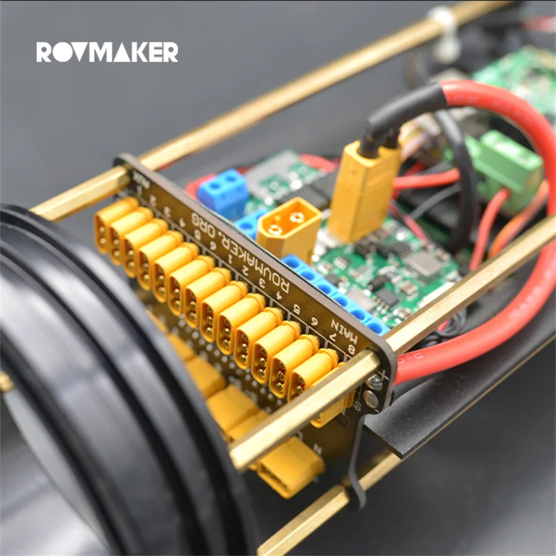 Imagem -04 - Cablagem de Cabine Estender Board 110 para Rov Auv Openrov Robô Subaquático Compartimento Elétrico Distribuição 40a Stand Breakout