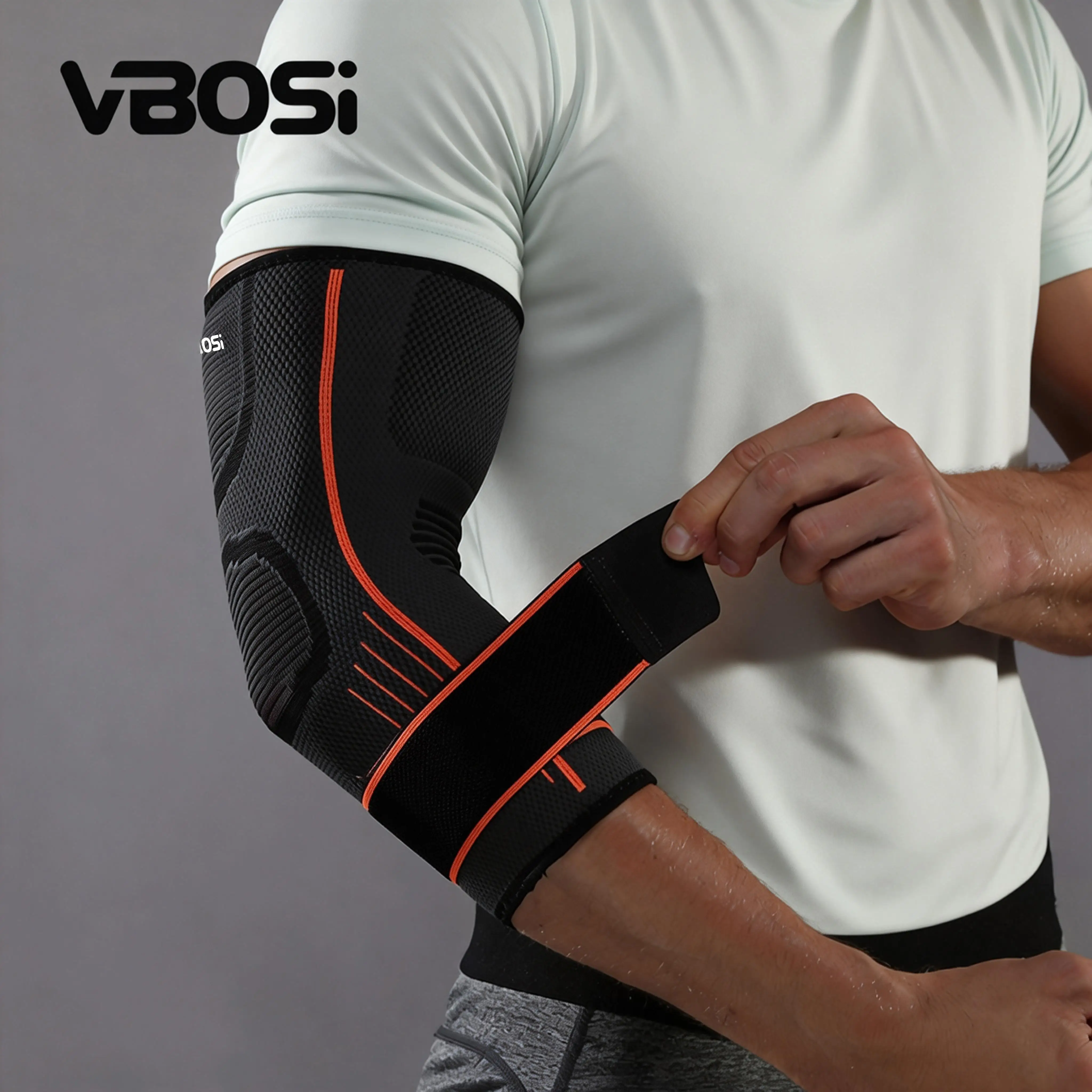 1 Piece Breathable Elastic Elbow Support Arm Sleeve for Basketball Badminton view 5