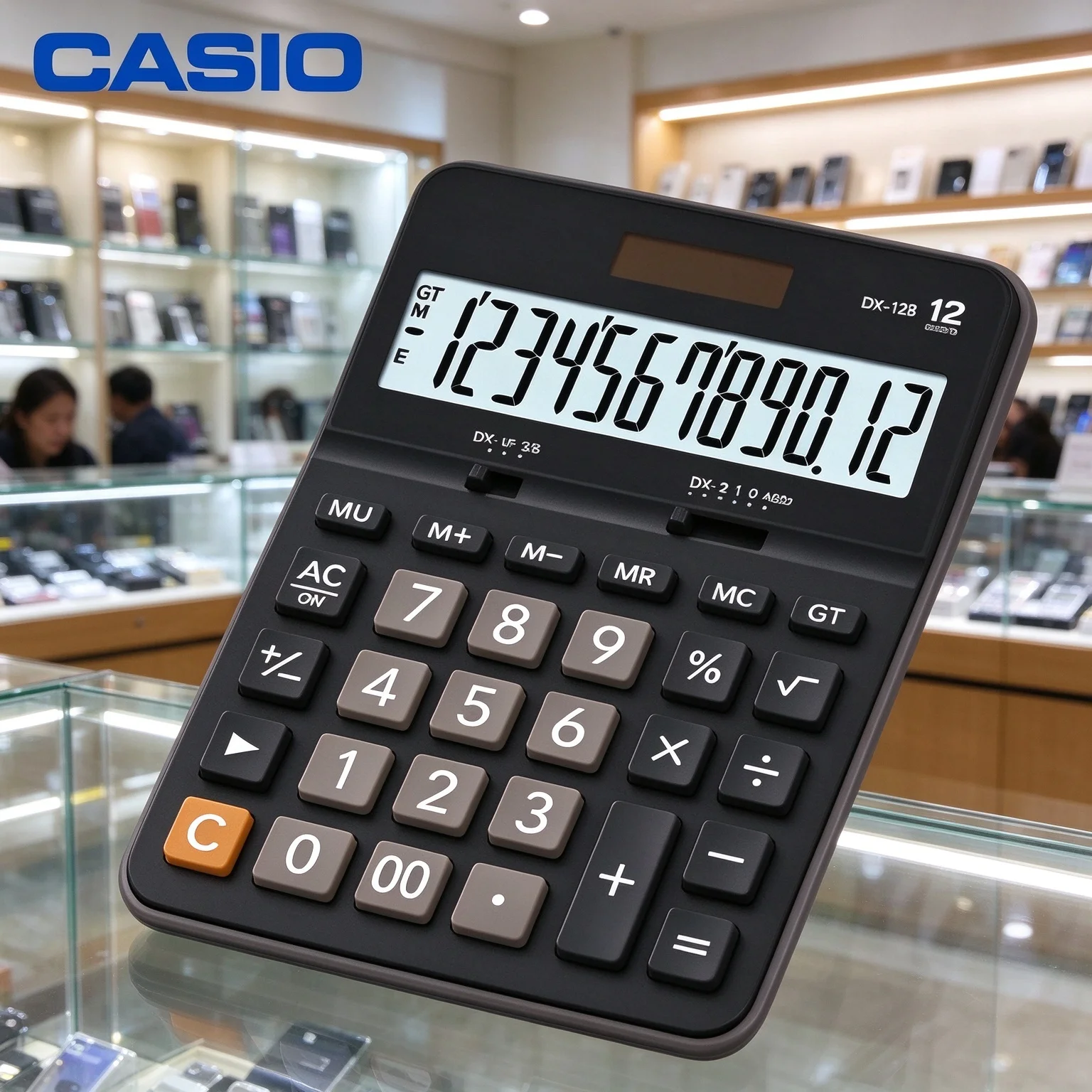 Casio /12Digit Calculator /Ledger Calculator DX12B/120B DX12B GX12B/14B/120B Anti slip base stable for daily account tally