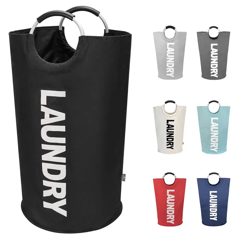 

Алюминиевое кольцо, большая вместительная корзина для белья, корзина для грязной одежды в ванной комнате, корзина для хранения игрушек, складная сумка для хранения грязной одежды