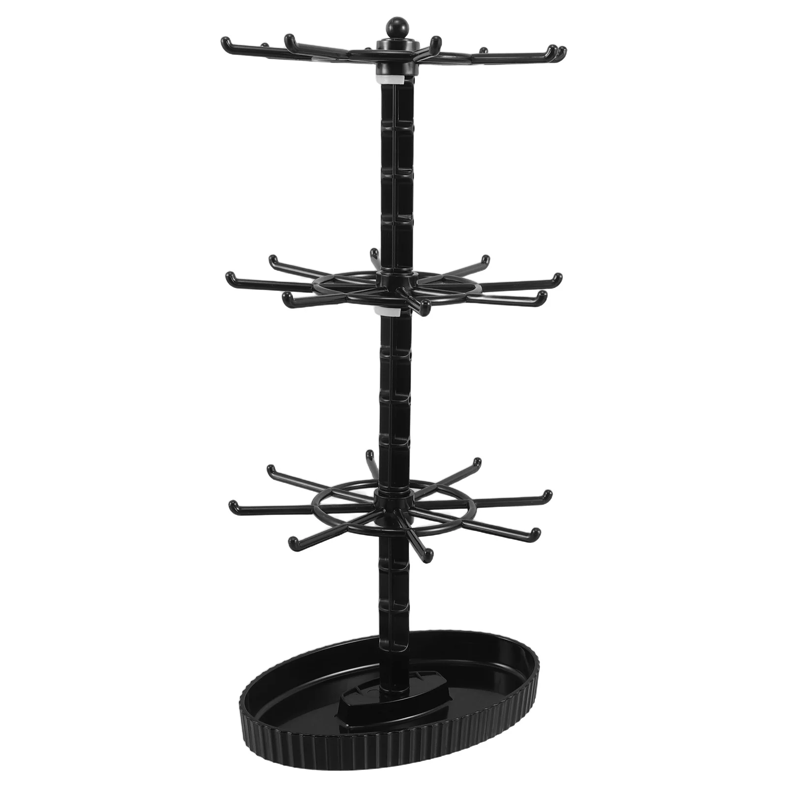 

3-х уровневая стойка для хранения ювелирных изделий, вращающийся держатель для ожерелья, органайзер для браслетов, браслетов, брелоков, настольная подставка, пространство