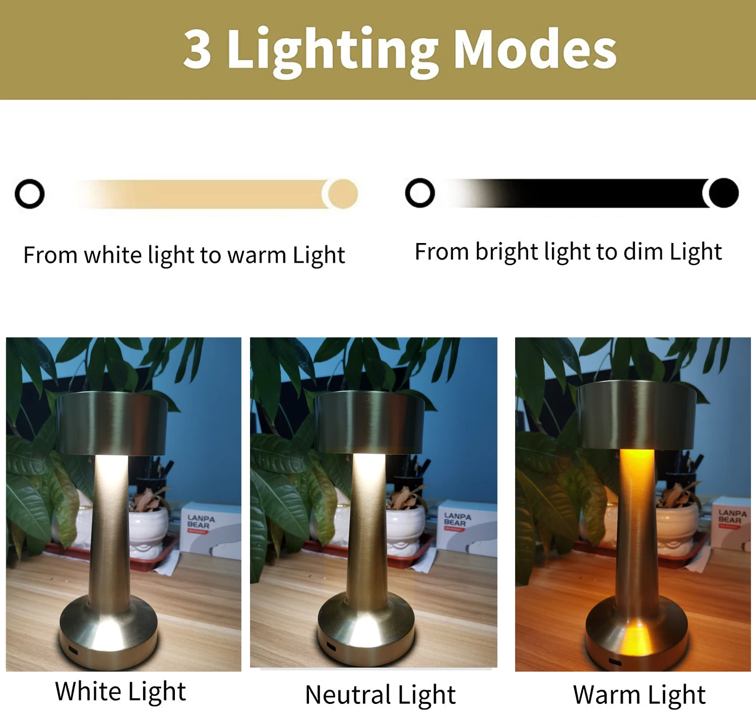 Lámpara de mesa Led táctil con forma de mancuerna, lámpara de escritorio recargable regulable, luz nocturna para restaurante, Hotel, Bar, lámpara decorativa de escritorio