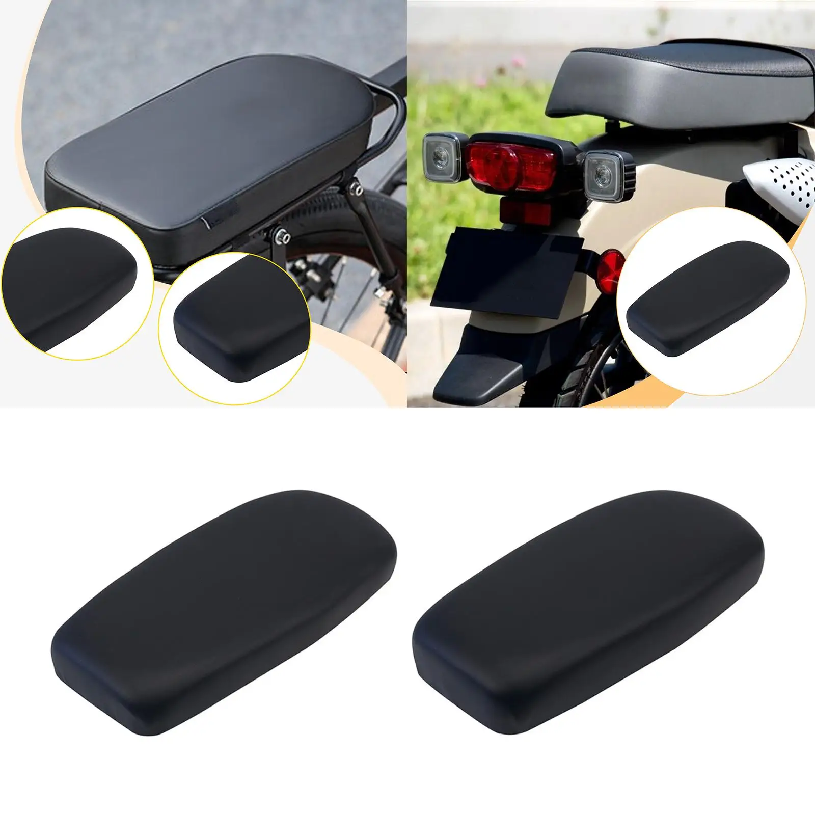 Bicycle Rear Rack Padded Saddle Cushion with Screw Fixation Quick Installation Thick Sponge Child Friendly Design PU Leather