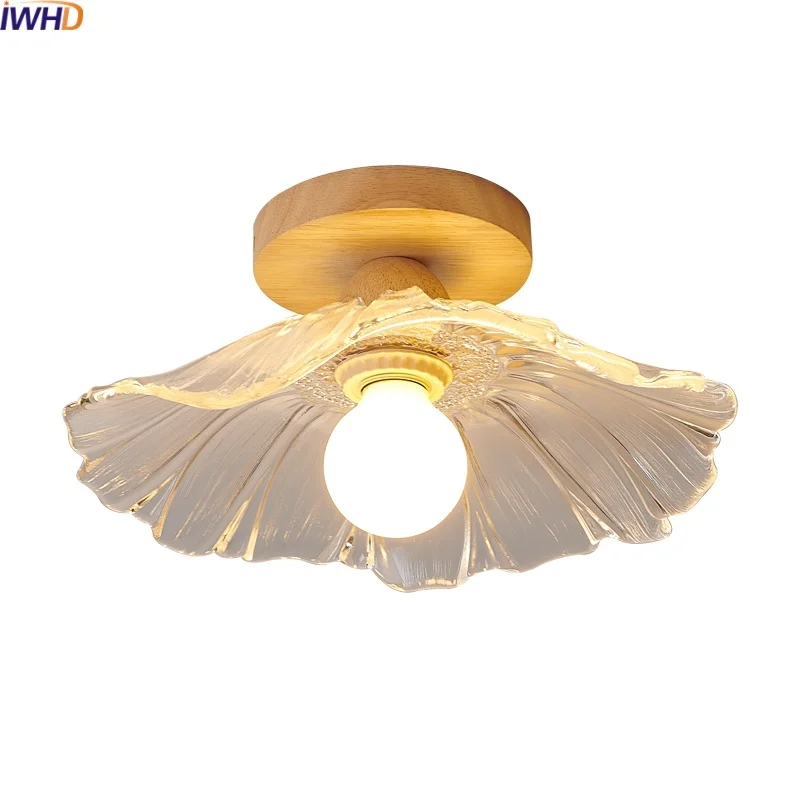 

IWHD Clear Glass LED Ceiling Lights Fixtures Home Lighting Aisle Balcony Restaurant Hallway Modern Ceiling Lamp Lampara Techo