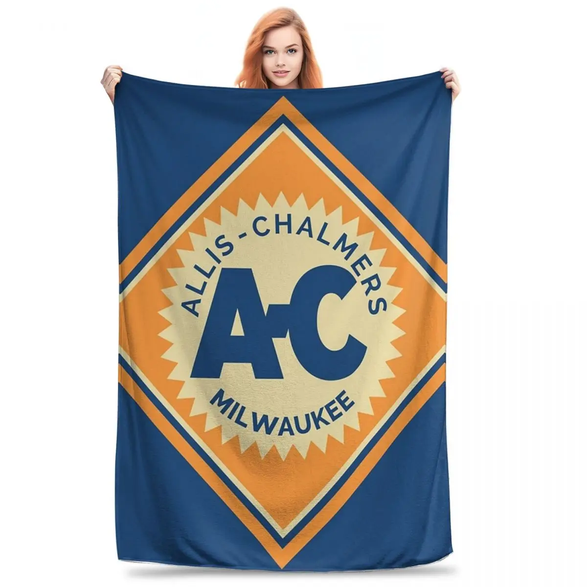 Allis Chalmers Retro Log Blanket Flannel Lightweight Throw Blankets Sofa Throw Blanket For Home Bedroom Office Throws Bedspread