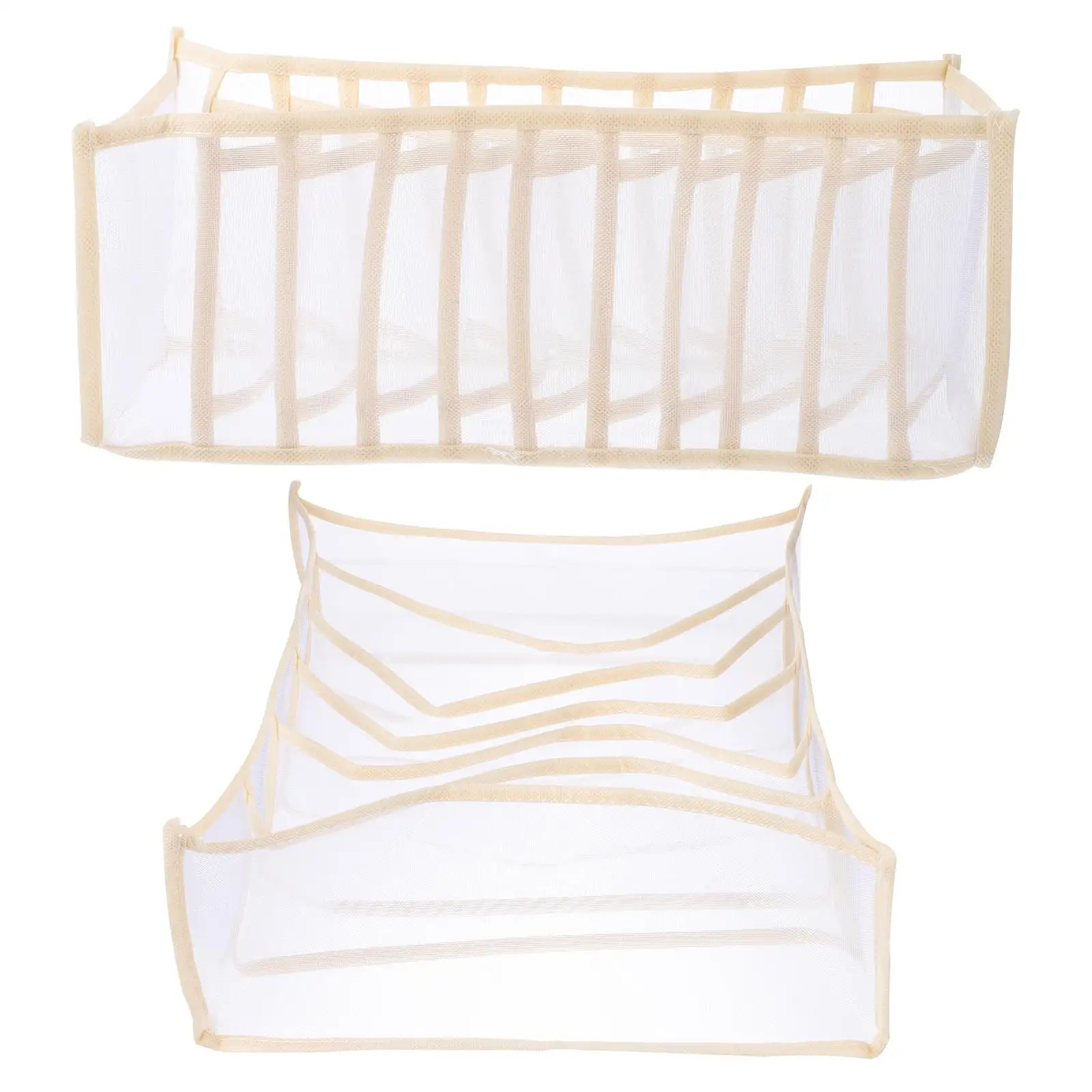 

Underwear Socks Storage Box Lingerie Organizer Wardrobe Nylon Mesh Container Home Dormitory Supplies Durability Multiple Grids