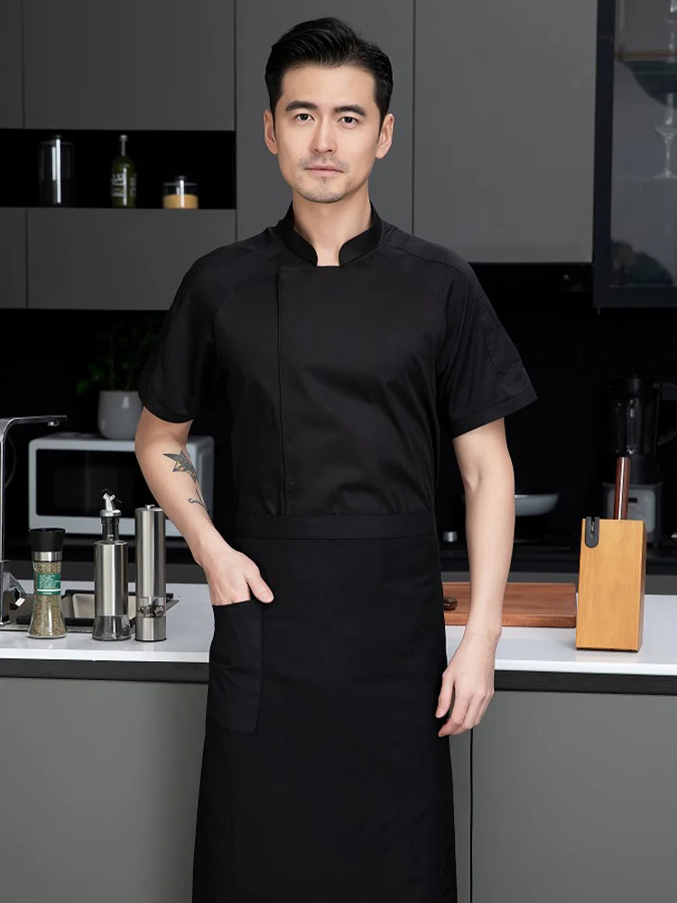 Chef Clothe Dining Hall Uniform Men's Kitchen Jacket Cooking Clothes Tops Bakery Cafe Waiter Workwear Restaurant