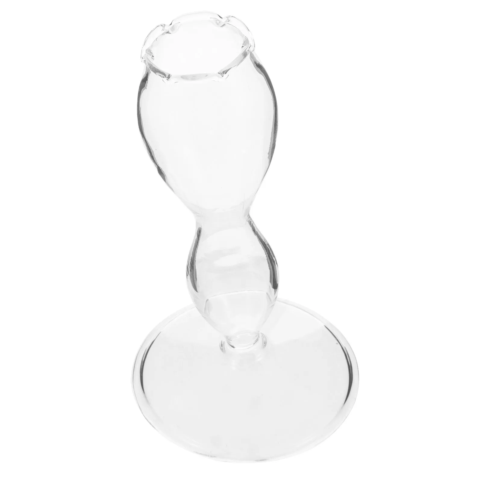 

Glass Dip Pen Holder Flower Bud Style Durable Multiuse Desk Stand Flat Bottom Pen Storage Accessory Study Accessory