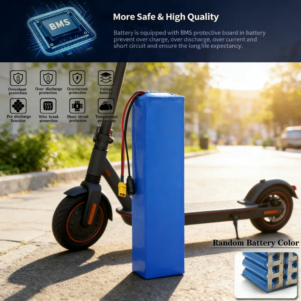 

10S5P 36V 15Ah 18650 lithium battery pack 1000W motor high-power 42V 15000mAh electric commuting tool battery+42V 2A charger