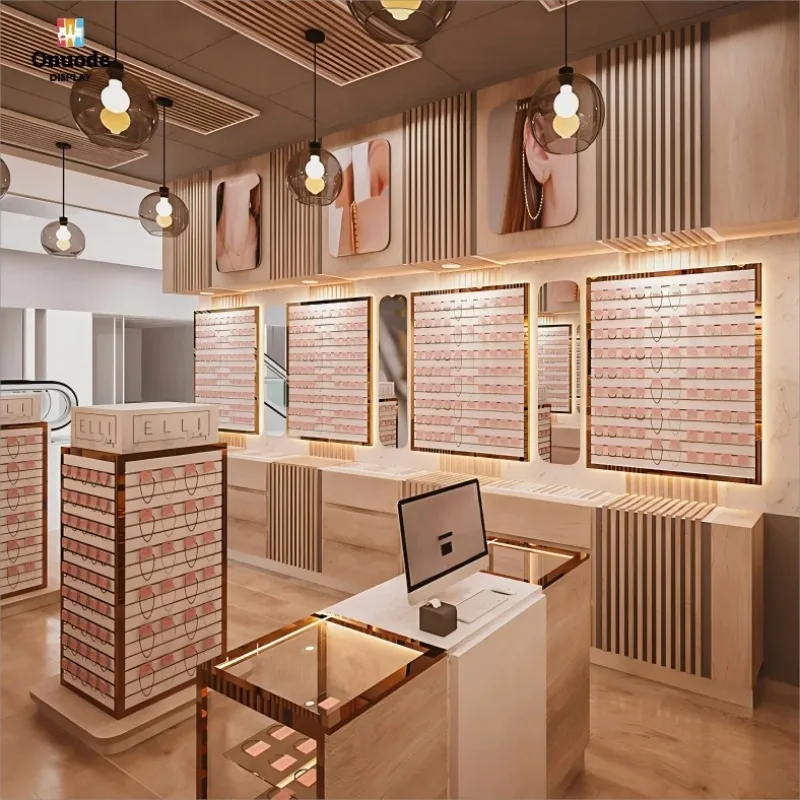 

Custom.Modern Luxury Jewelry Displays | Custom Glass Cabinets for Upscale Boutiques | Fashion Jewelry Store Interior Design