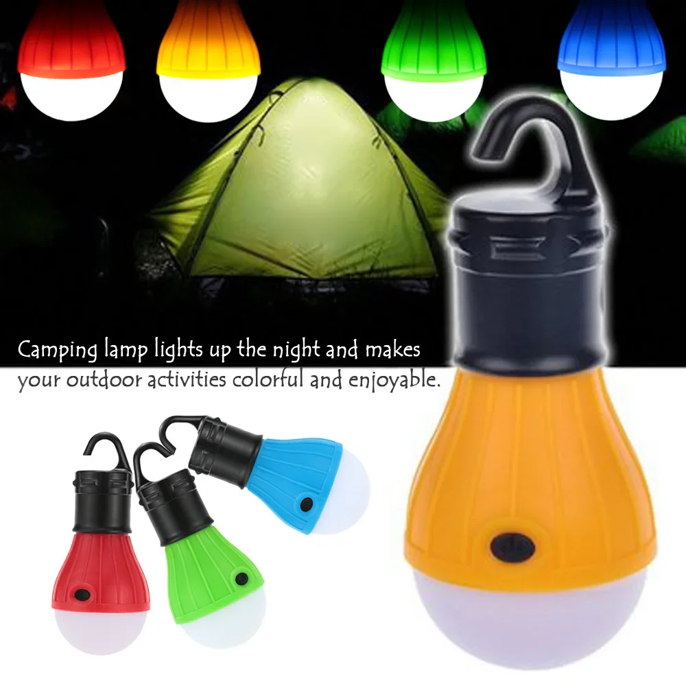 

Portable LED Lamp Bulb Outdoor Hanging Camping Lantern 3 Modes Tent Lights For Hiking Fishing Emergency Lighting Battery Powered