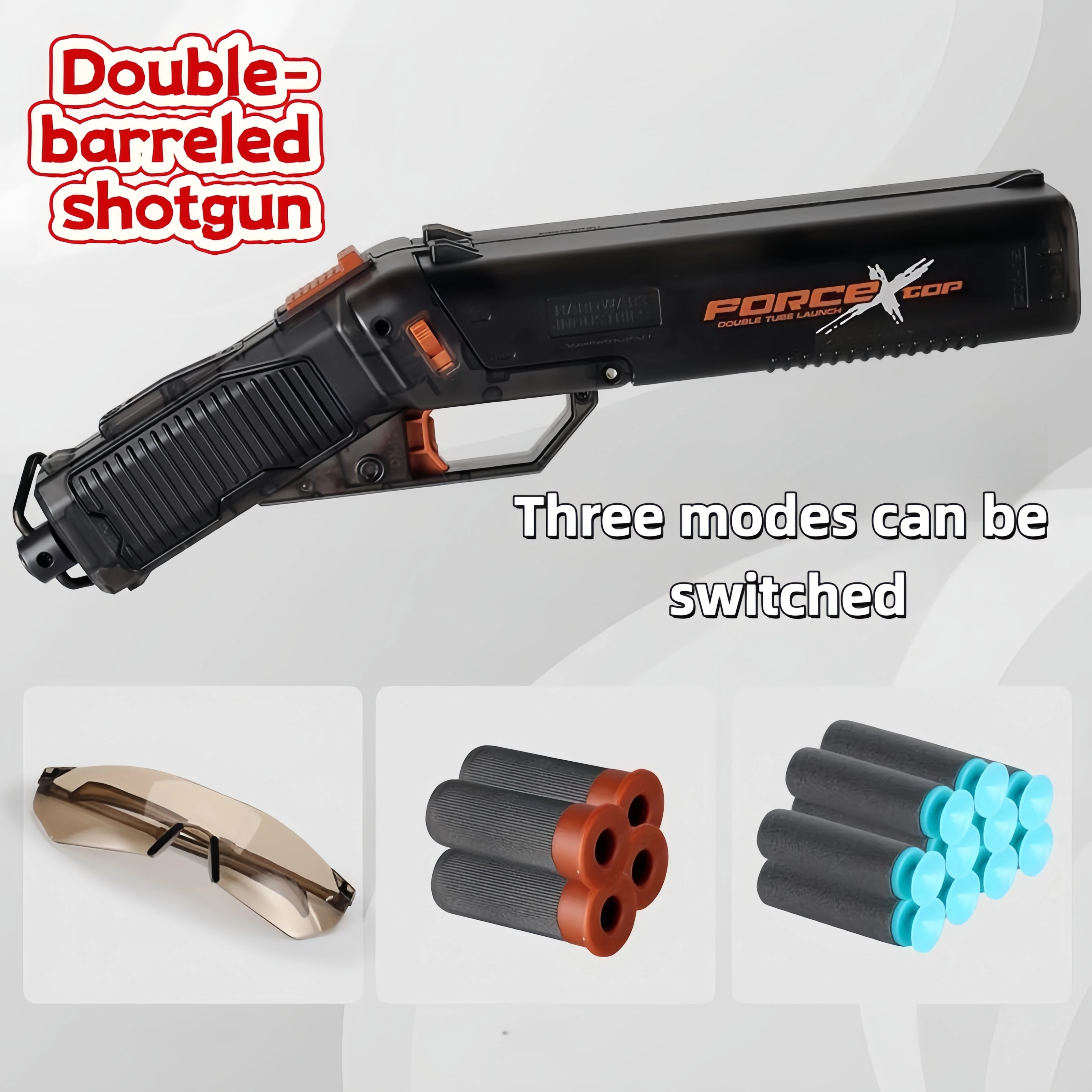 Nuevo regalo de chico caliente Navidad interacción entre padres e hijos esponja juguete elástico suave pistola plegable Lehui doble tubo Eva chico pistola de juguete