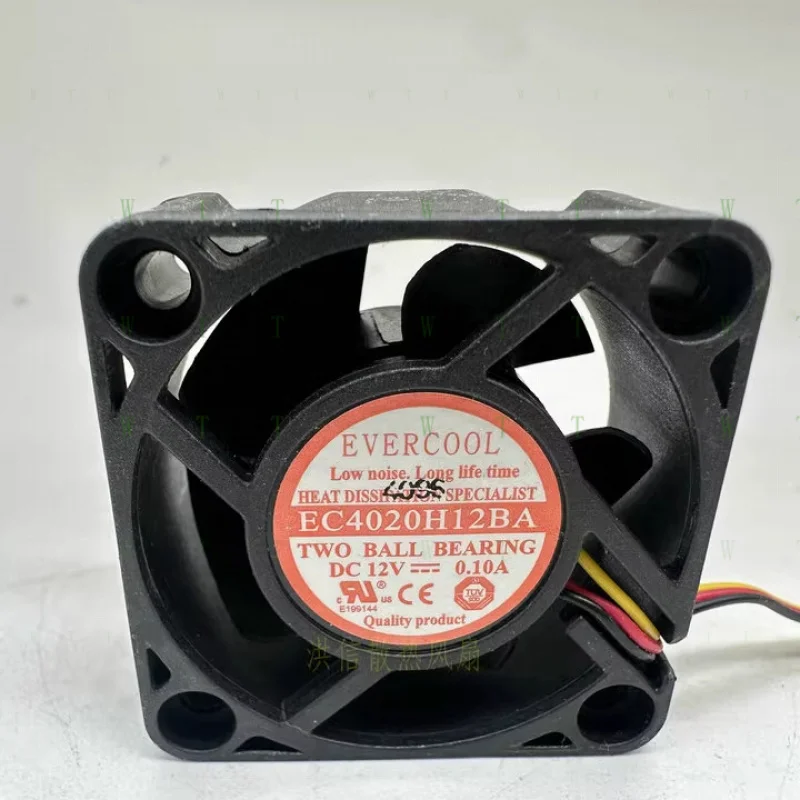 

H 1 PCS for EVERCOOL Fan EC4020H12BA DC12V 0.10A 4CM 40*20MM 2 wire cooling fan