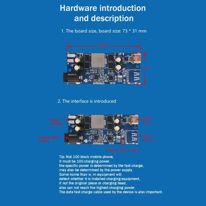 SW2303 Full Protocol Fast Charging Module PL5501 Type-C Buck-Boost Multifunctional PD Fast Charging Module