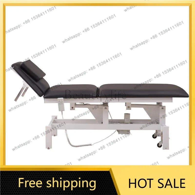Factory Direct Sales Massage Body Electric Lifting Beauty Bed Texture Embroidery Physiotherapy Multifunctional Body Bed