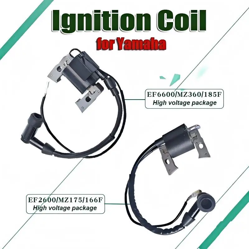 2026 Ignition Coil for YAMAHA Generator Compatible with EF2600 MZ175 166F EF6600 MZ360 185F Models