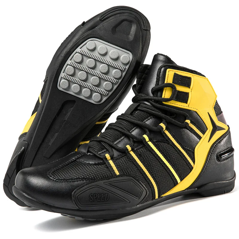 

Waterproof Riding Racing Boots Protection Motorcycle Shoes Off-road Anti-slip Protection Gear Shift Sneakers Motorcycle Boots